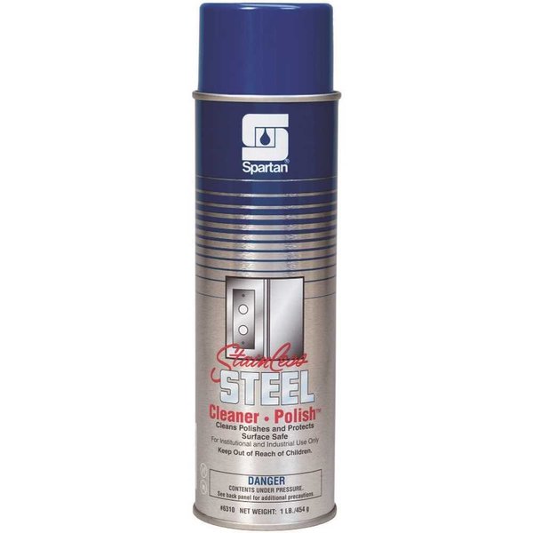 Spartan Chemical Co. 16oz. Aerosol Can Lemon Scent Stainless Steel Cleaner - Polish 631000